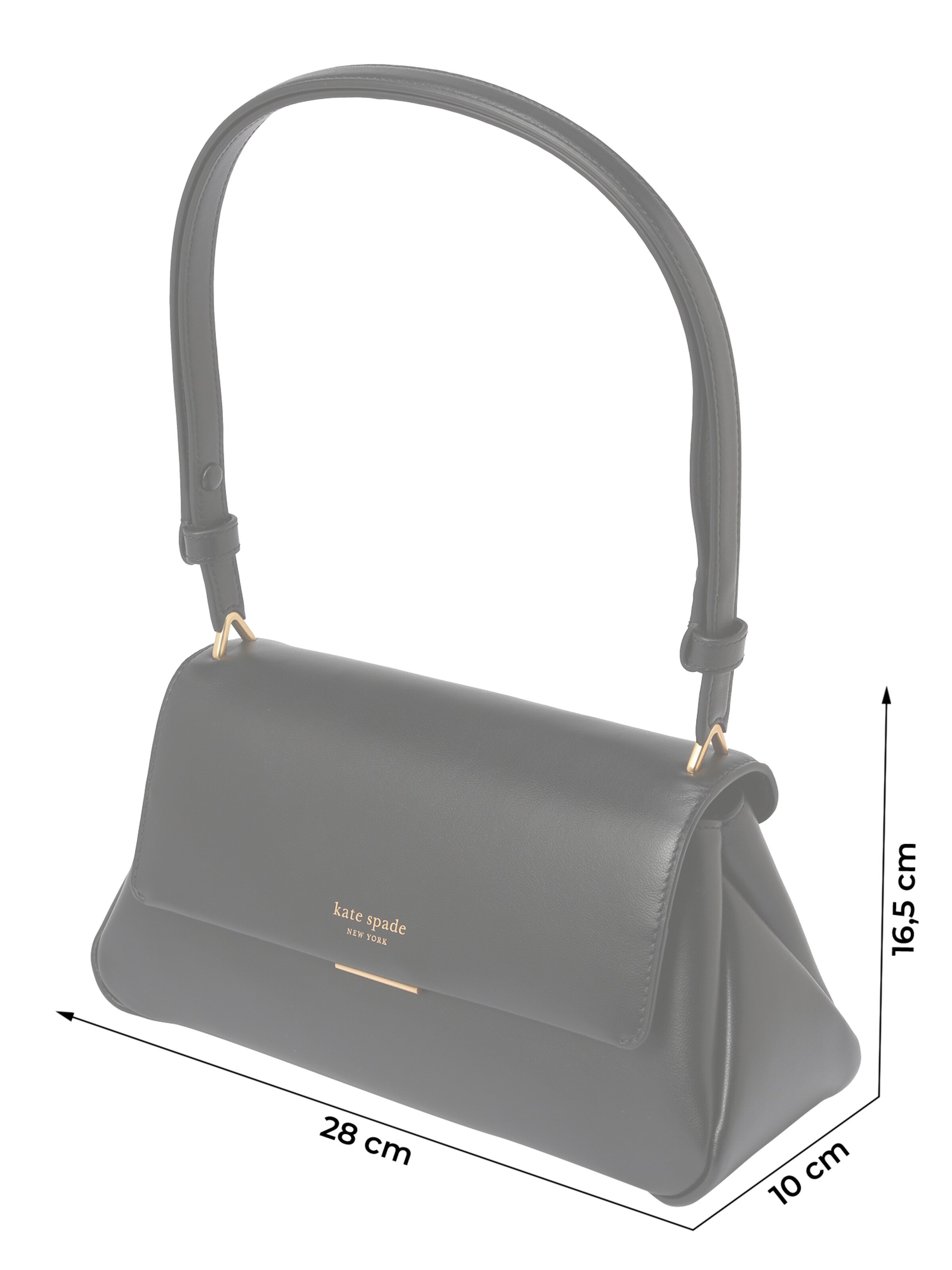 Kate Spade Наплечная сумка 'Grace Convertible Shoulder Bag' в Черный