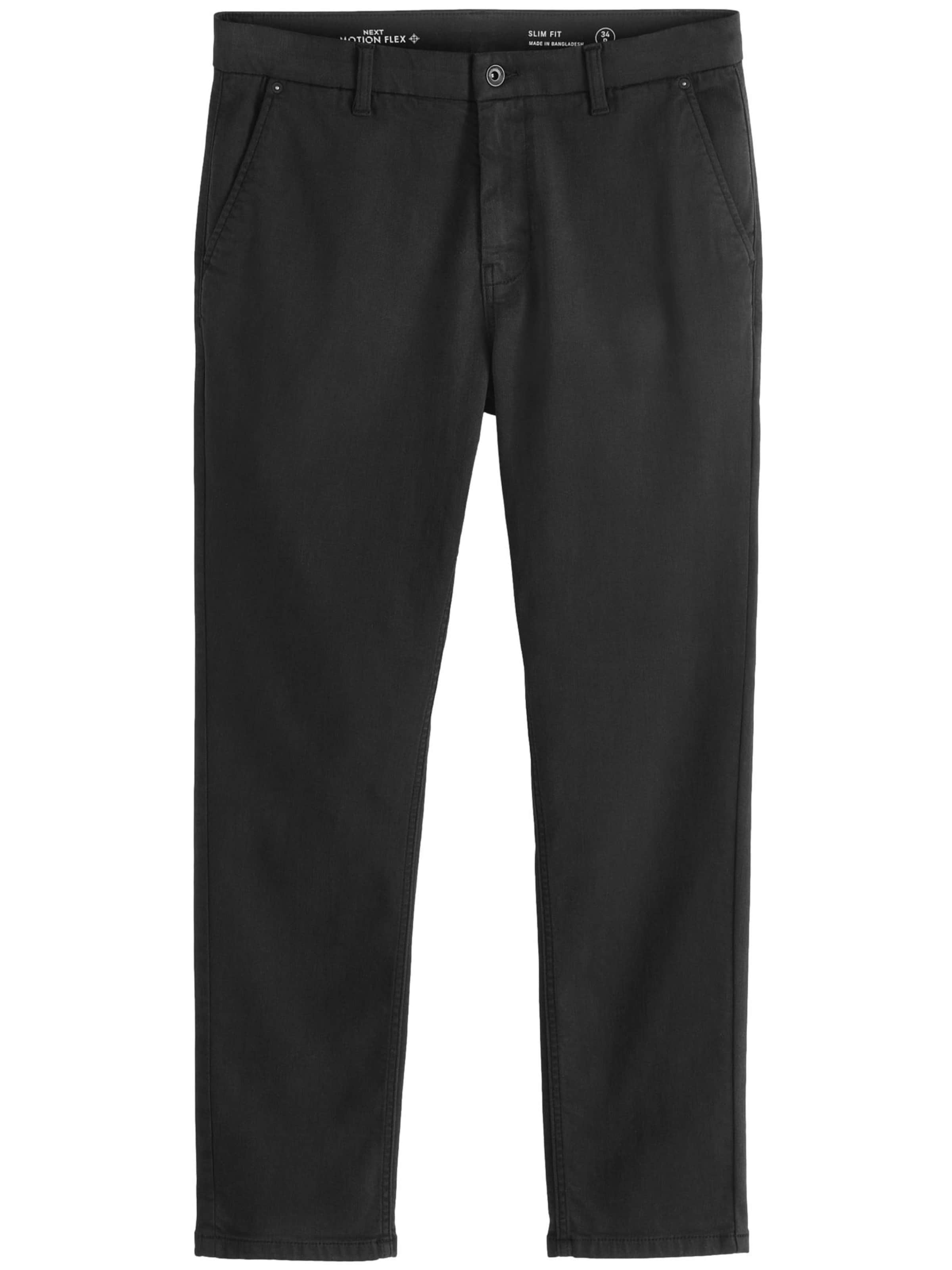 Next Slimfit Chinohose in Schwarz: Vorderseite