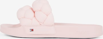 Tommy Jeans Klapki w kolorze różowy: przód