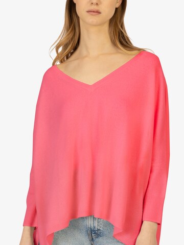 Rainbow Cashmere Pullover in Pink