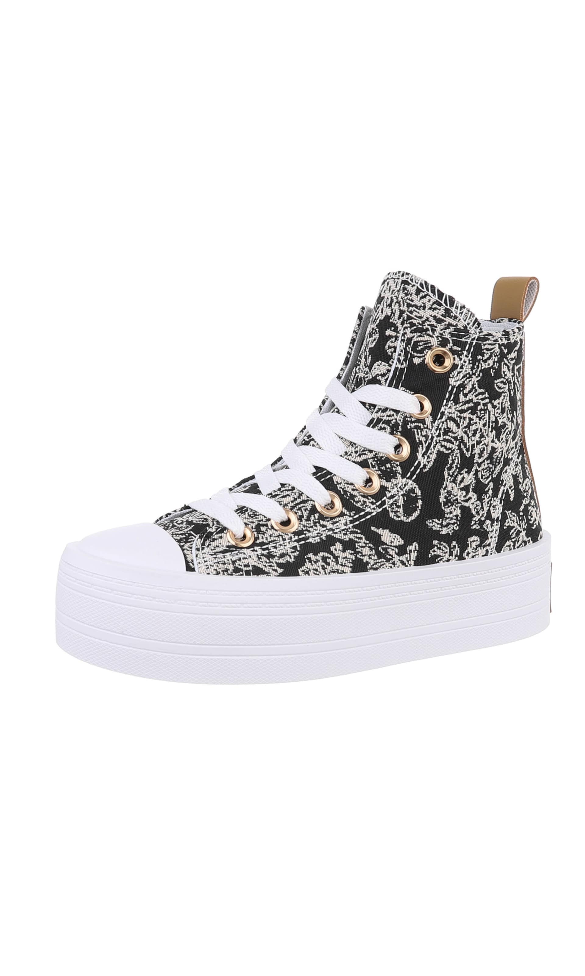Ital-Design High-Top Sneakers in Black: front
