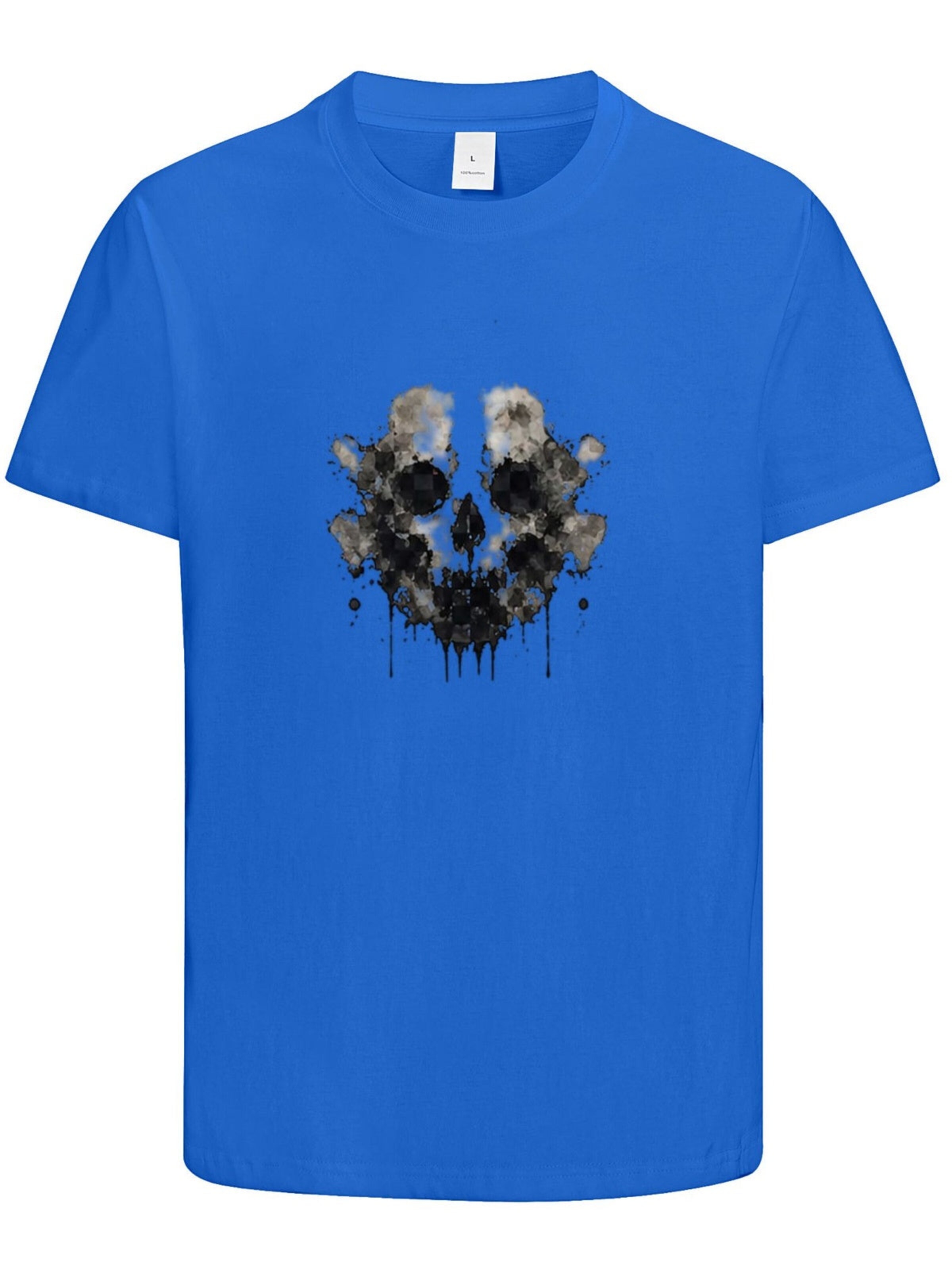 HUSKSWARE Shirt 'Grafik'‌‌‌‌‌‌‌‌ in Blau: Vorderseite