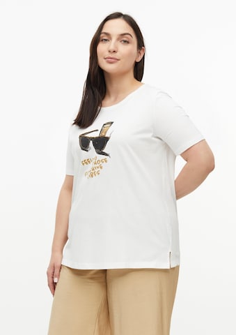 T-shirt s.Oliver en blanc : devant