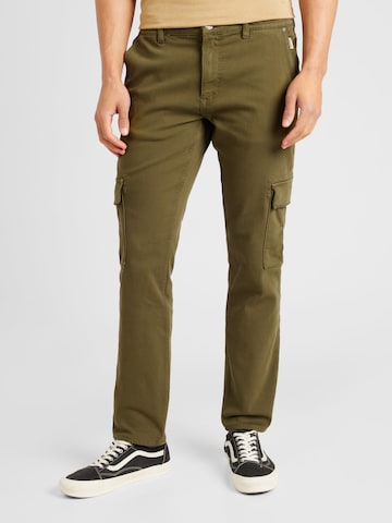 Coupe slim Jeans cargo 'Twister' BLEND en vert : devant