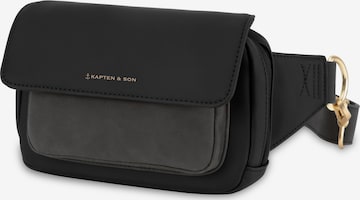 Kapten & Son Τσαντάκι μέσης 'Visby All Black' σε μαύρο: μπροστά