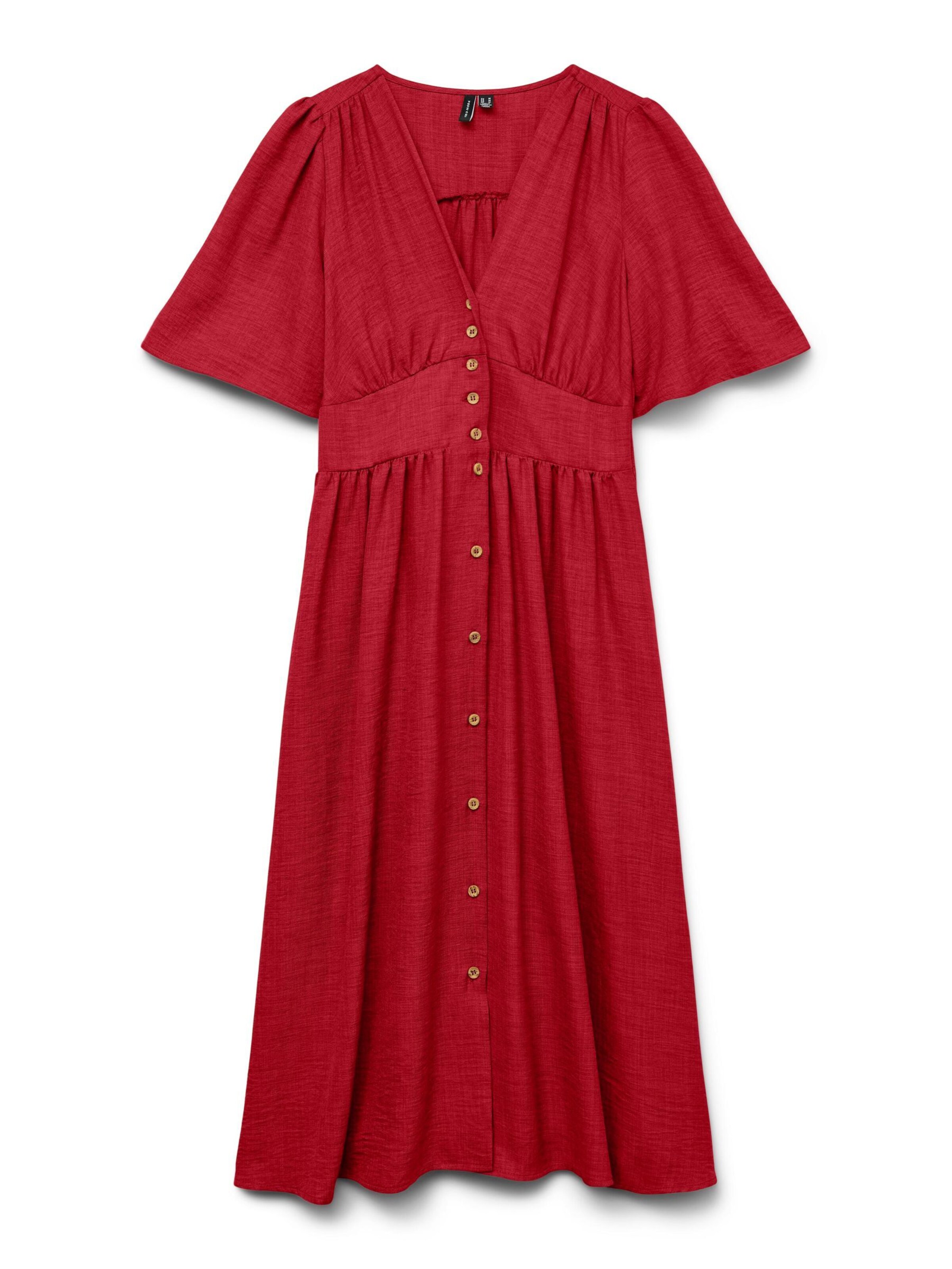 Vero Moda Curve Jurk 'VMCMelaney' in Rood: voorkant