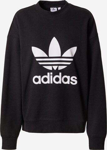 ADIDAS ORIGINALS Sweatshirt 'Trefoil Crew' in Black: front