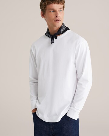 WE Fashion Тениска в бяло: отпред