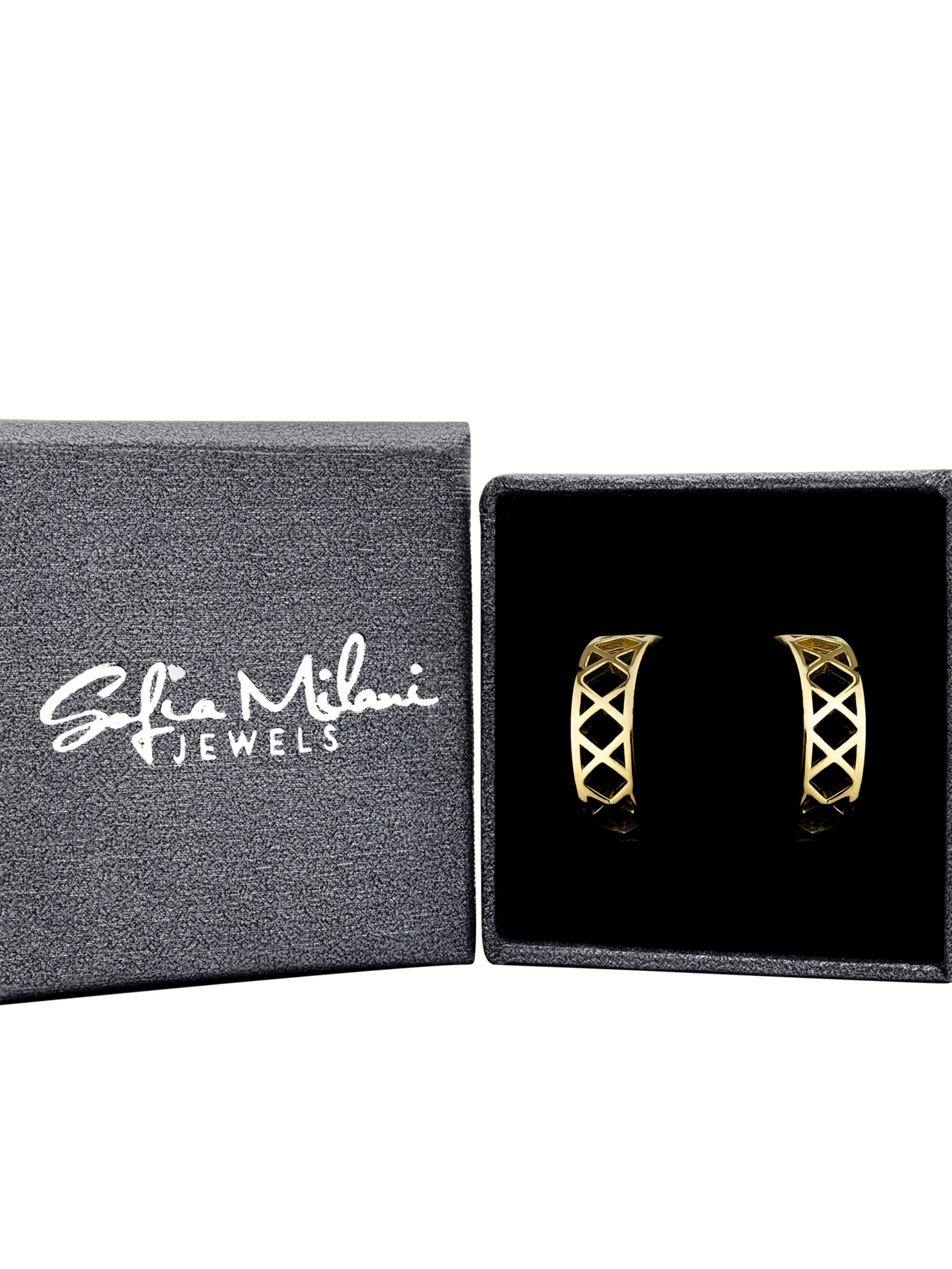 Sofia Milani Ohrringe 'Grid'‌‌‌‌ in Gold