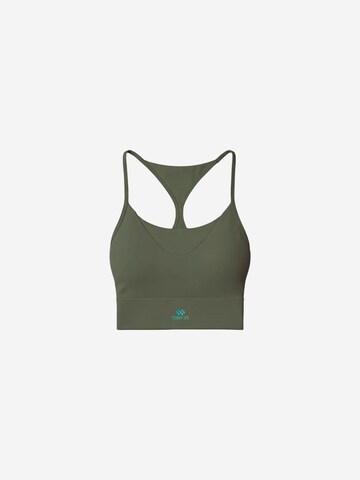 Tommy Life Classic Bra 'TOMMY Damen-Figurbetontes Crop-Active-Top' in Green