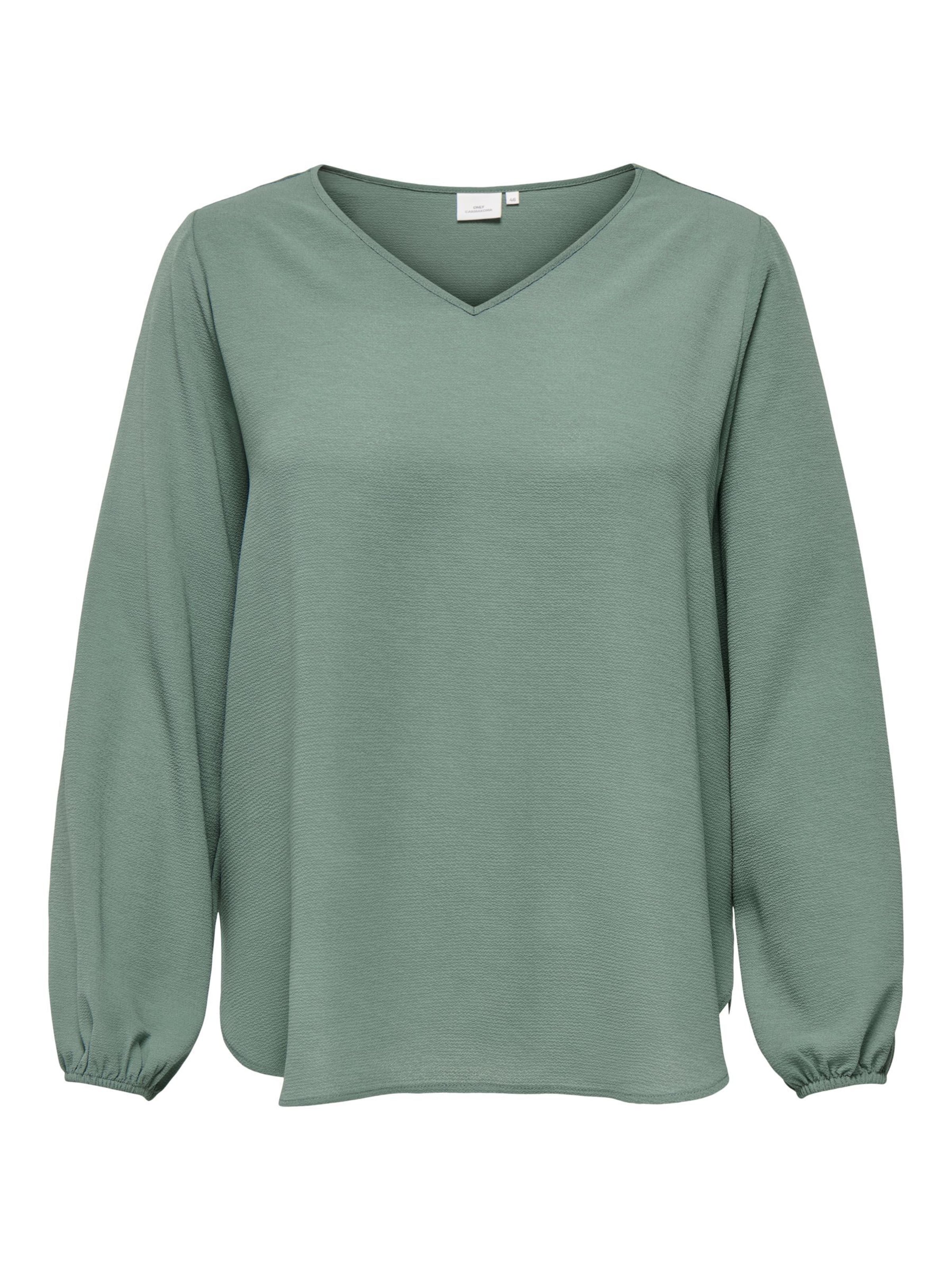 ONLY Carmakoma Blouse 'CARVICA' in Groen: voorkant