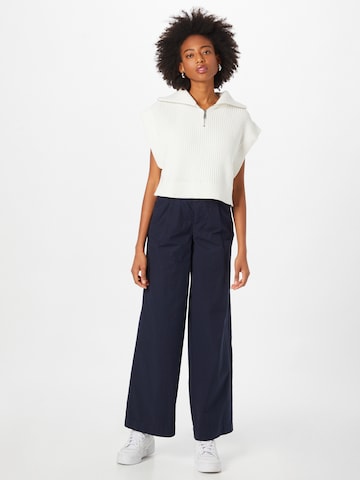 s.Oliver Wide leg Bandplooibroek in Blauw