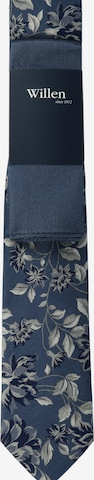 WILLEN Krawatte 'Floral / Uni' in Blau: Vorderseite