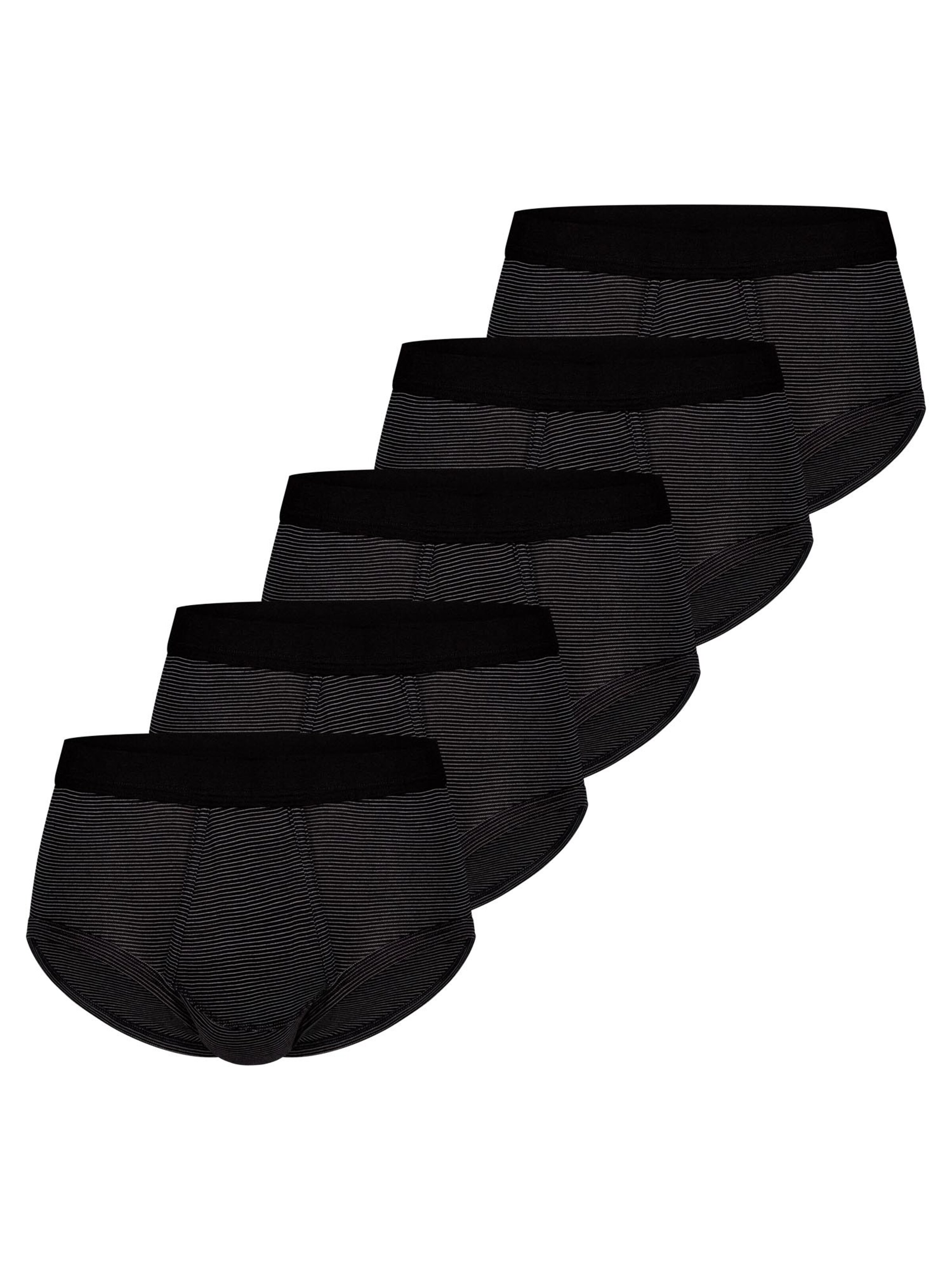 ESGE Panty 'Feinripp Ringel' in Black: front