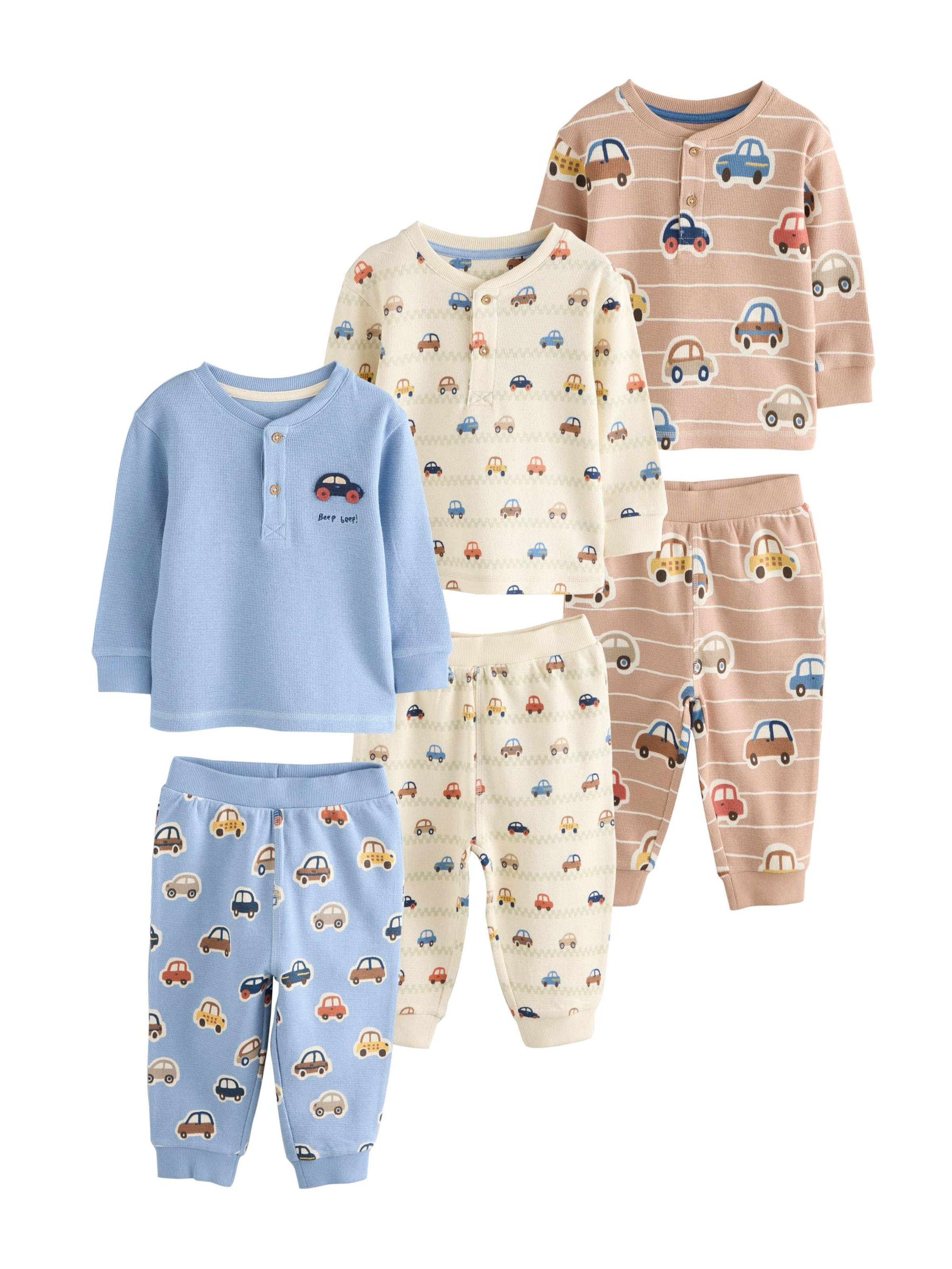 Next - Pijama 'Transport' en beige: frente