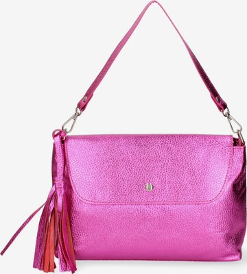 Pochette 'Pochette Donna Pelle Dollaro Laminato con Tracolla Rimovibile - Made in Italy' di Gave Lux in rosa: frontale