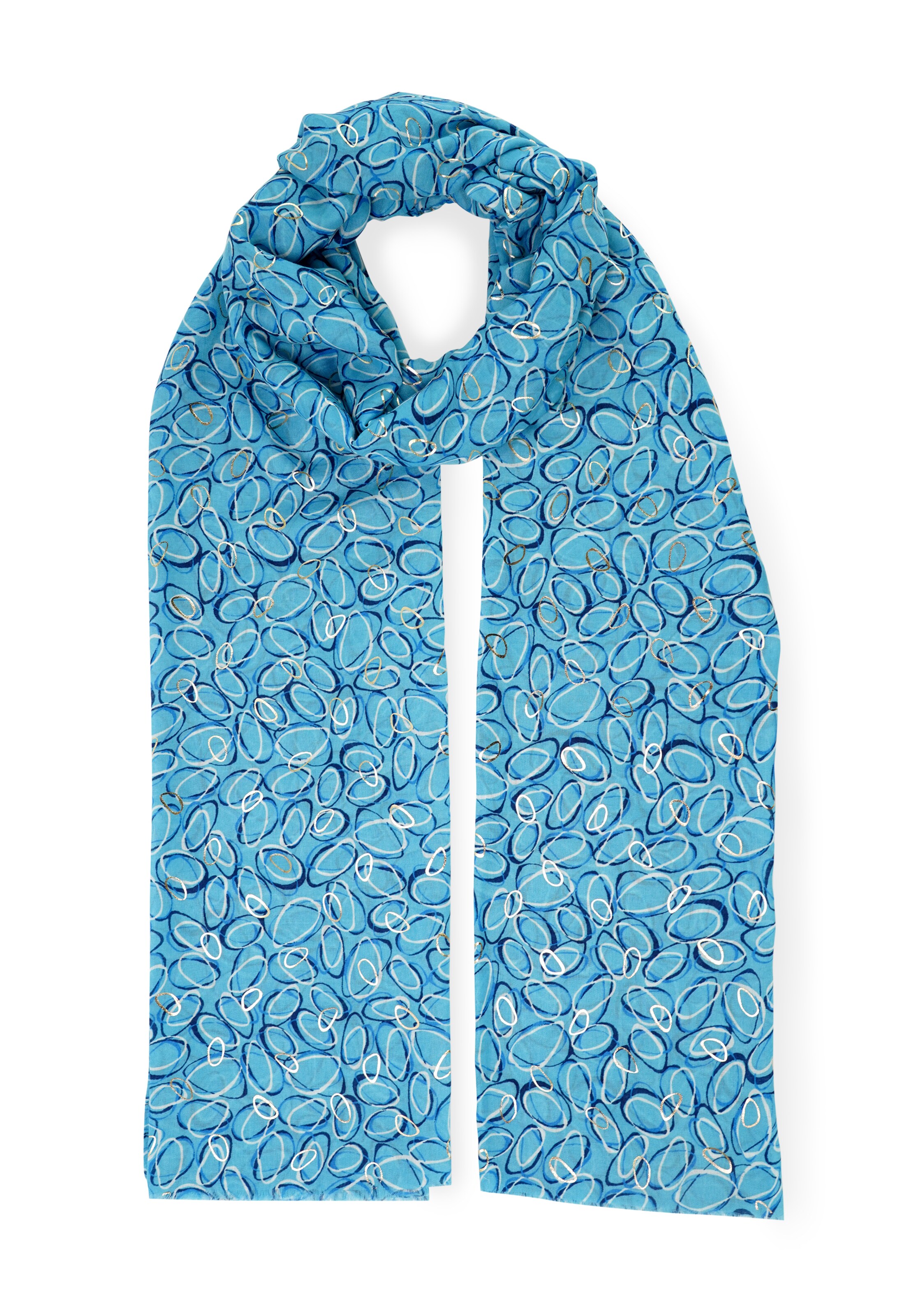 HARPA Sjaal 'MANDALA' in Blauw: voorkant