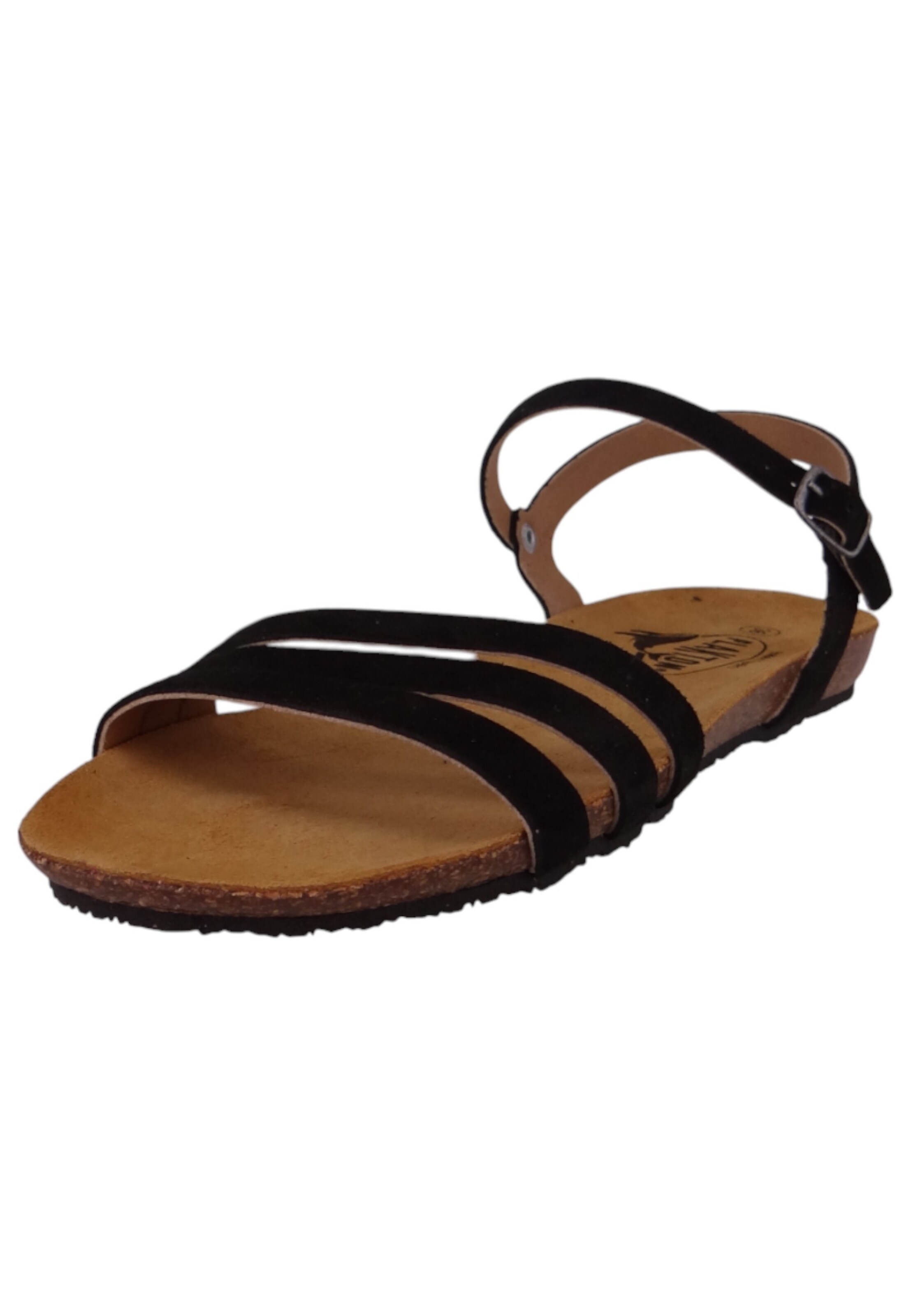 Sandales à lanières Plakton en noir : devant