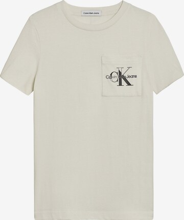 Calvin Klein Jeans T-shirt i beige: framsida