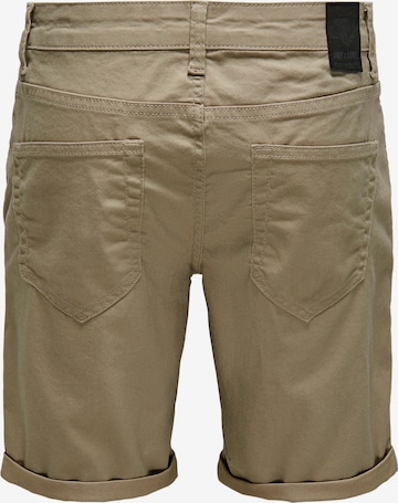 Only & Sons Normalny krój Spodnie 'Ply' w kolorze beżowy