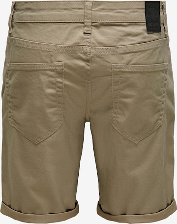 Only & Sons Regular Pants 'Ply' in Beige