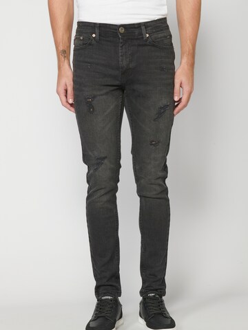 KOROSHI Skinny Jeans in Black: front