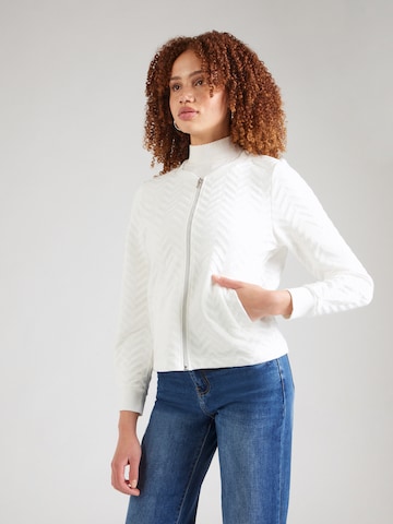 Hailys - Sudadera con cremallera 'Ke44ndra' en blanco: frente