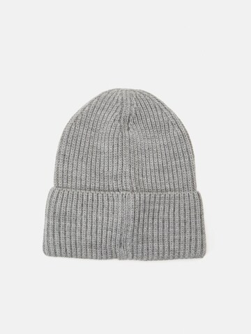 Calvin Klein Hut 'MONOGRAM BEANIE RIB' in Grau