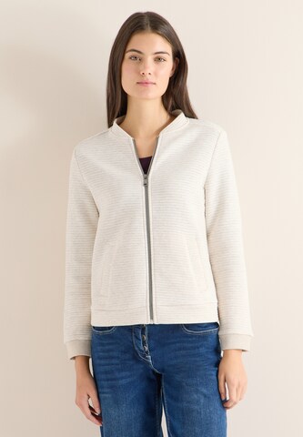 CECIL Sweatjacke in Beige: Vorderseite