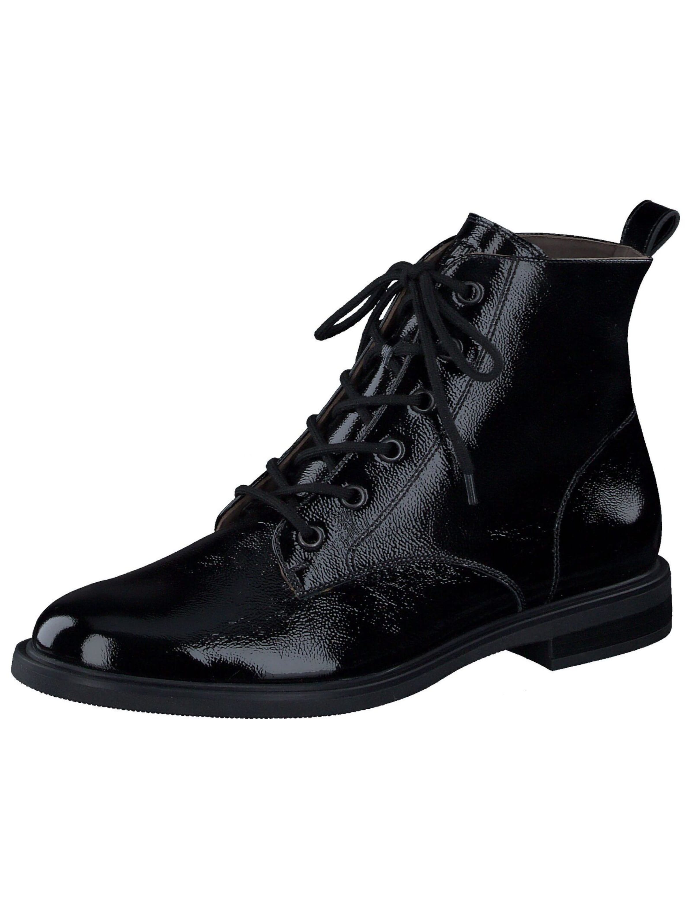Paul Green Schnürstiefelette in Schwarz: Vorderseite