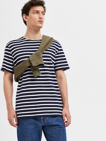 SELECTED HOMME T-shirt 'Briac' i blå