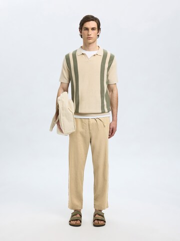 SELECTED HOMME Loose fit Pants 'SLHMagnus' in Beige