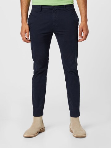 Regular Pantalon chino 'David' HUGO en bleu : devant