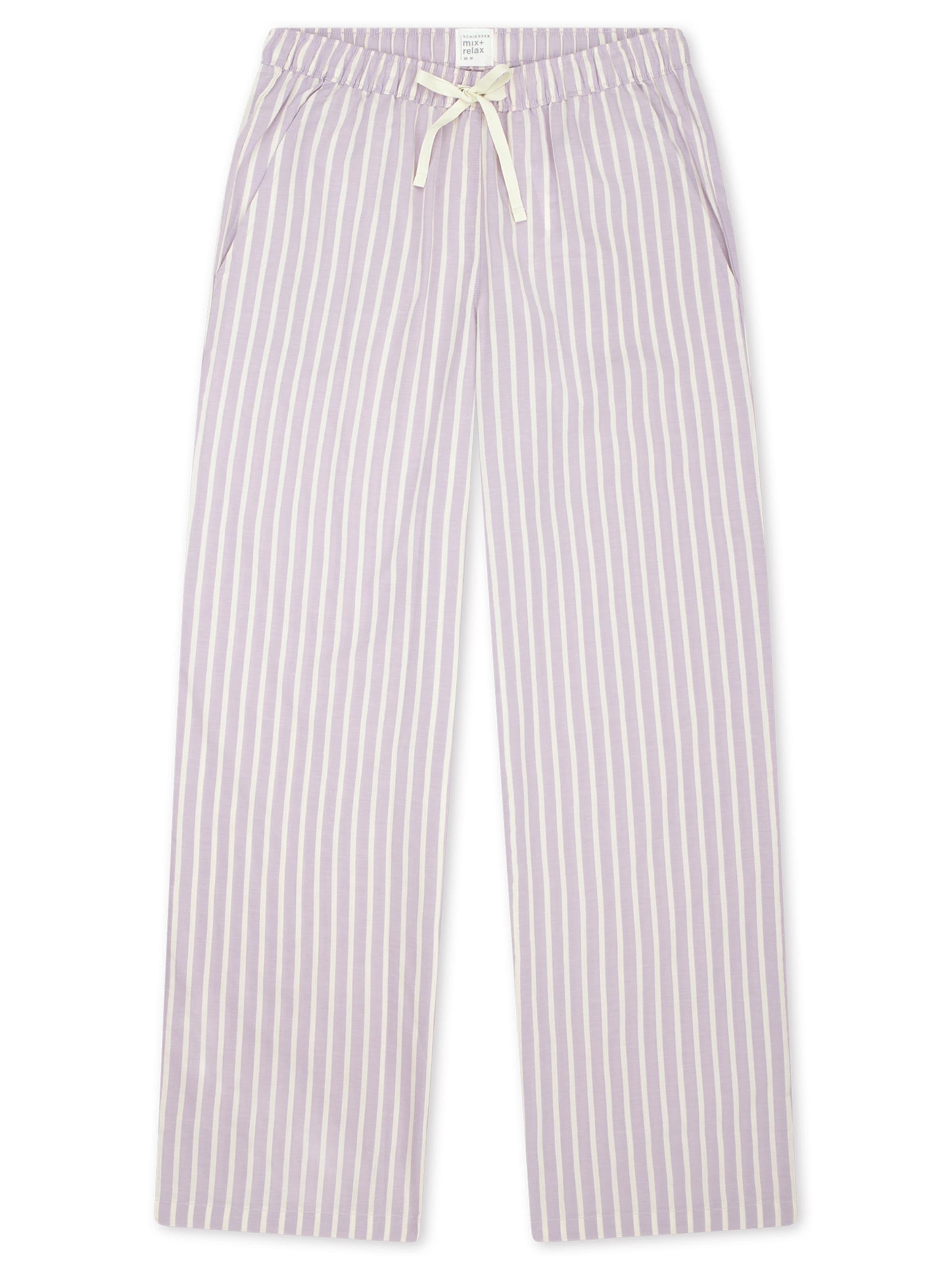 SCHIESSER Pyjamahose ' Mix Relax ' in XS in pink / weiß, Produktansicht