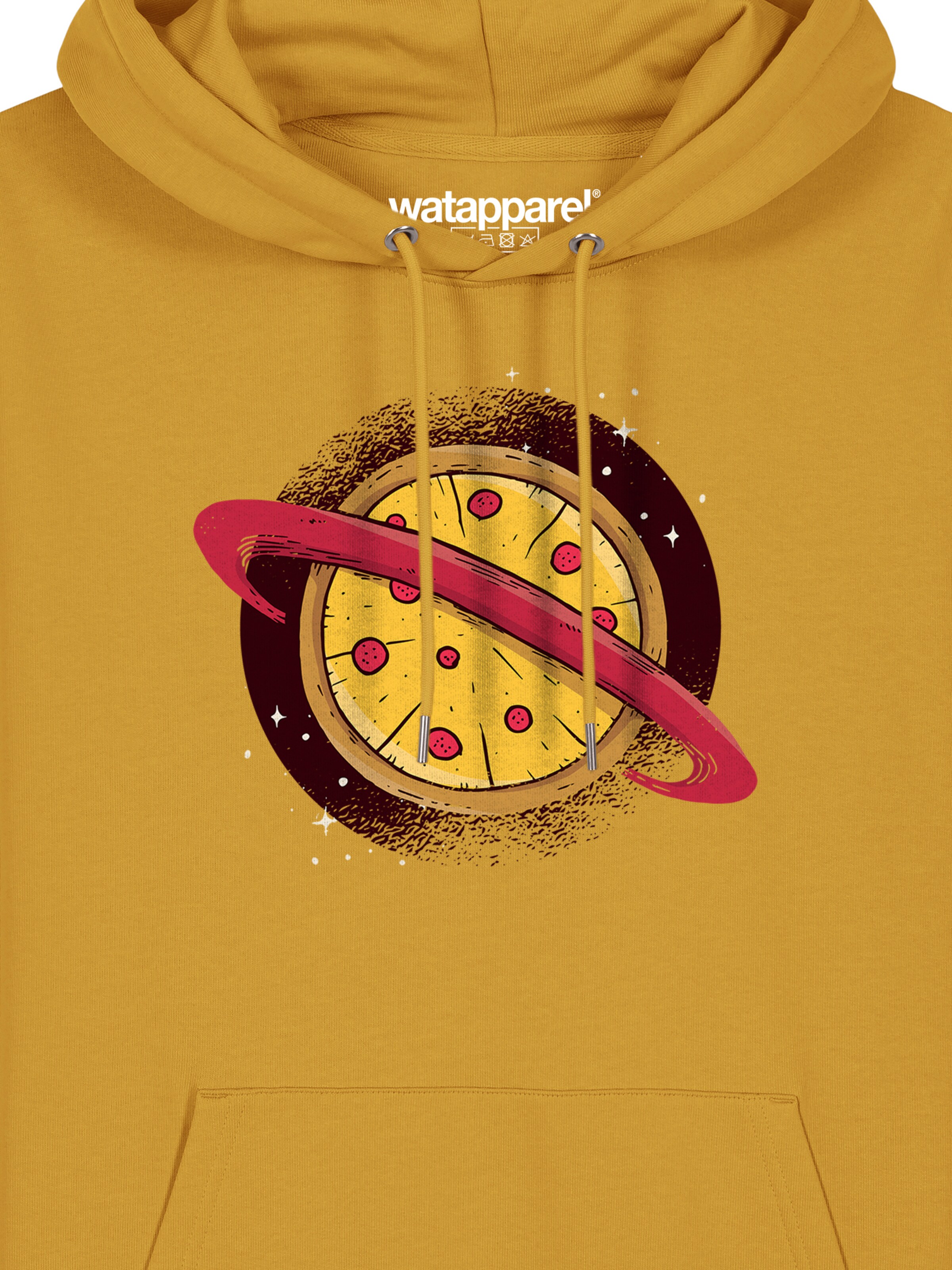 Sweat-shirt 'Pizza Planet' Watapparel en jaune