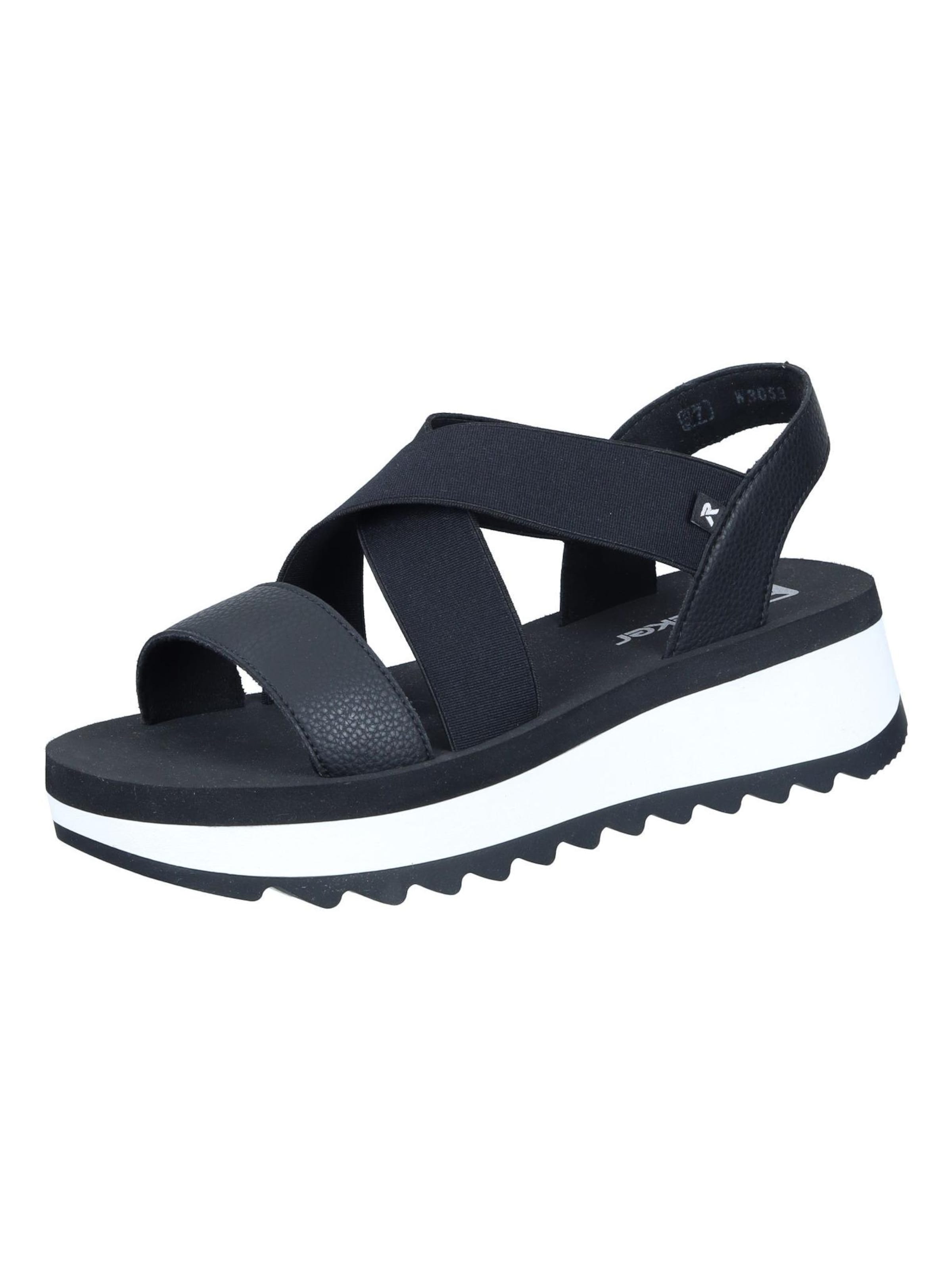 Rieker Sandale 'Sandaletten' in Schwarz: Vorderseite