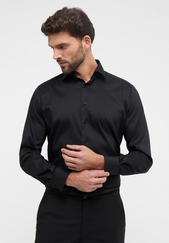 ETERNA Regular fit Business shirt in Black: front