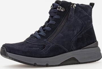 GABOR Lace-Up Ankle Boots in Blue: front