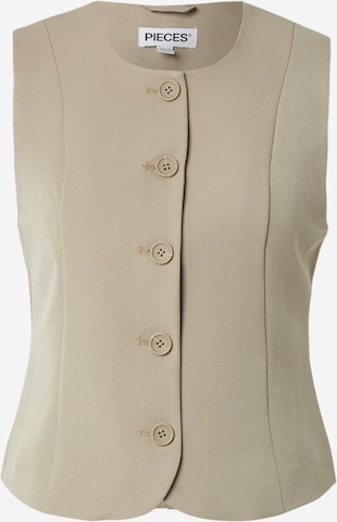Gilet da completo 'PCKAMIL' di PIECES in verde: frontale