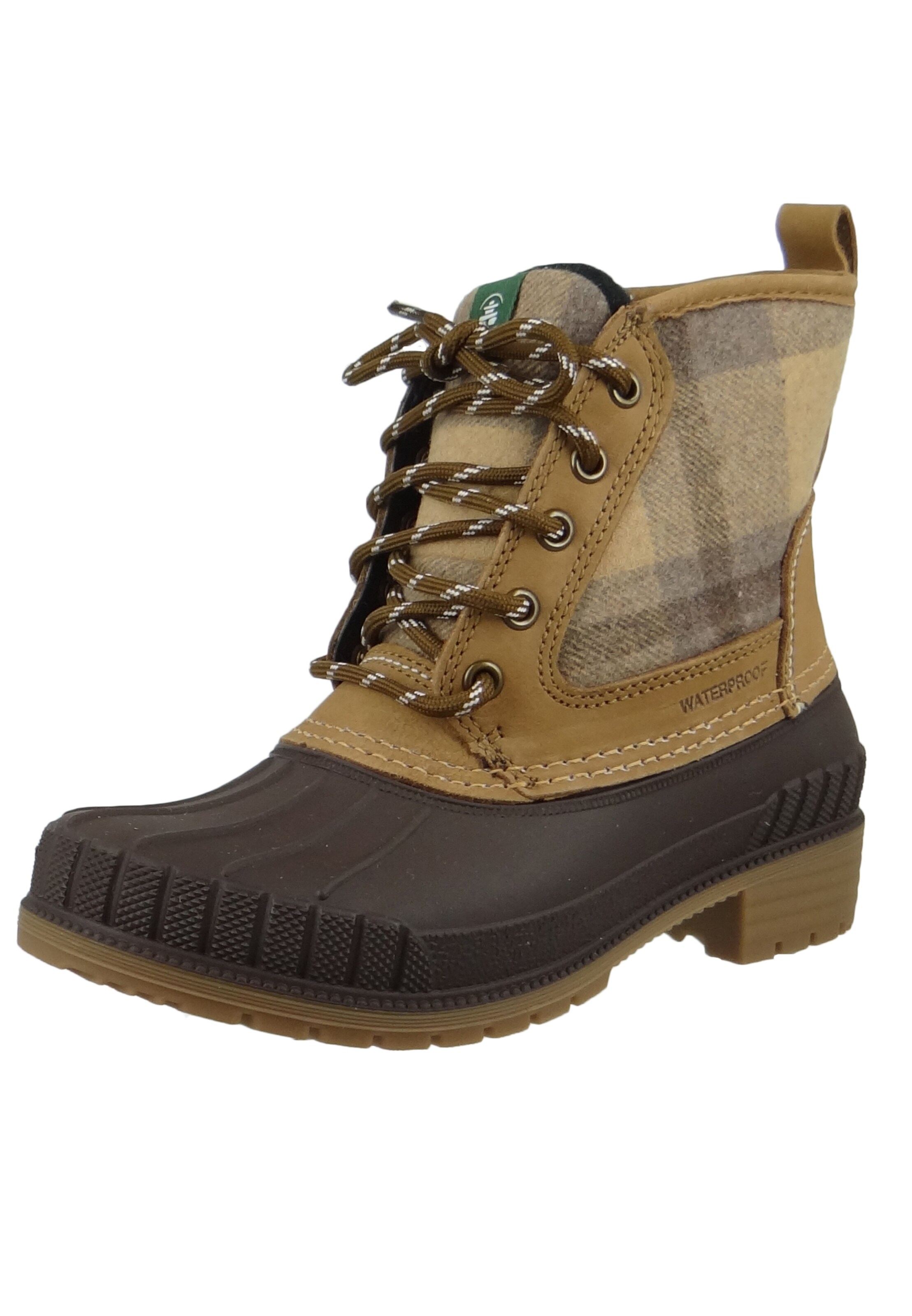 Kamik Lace-up bootie 'Sienna' in Brown: front