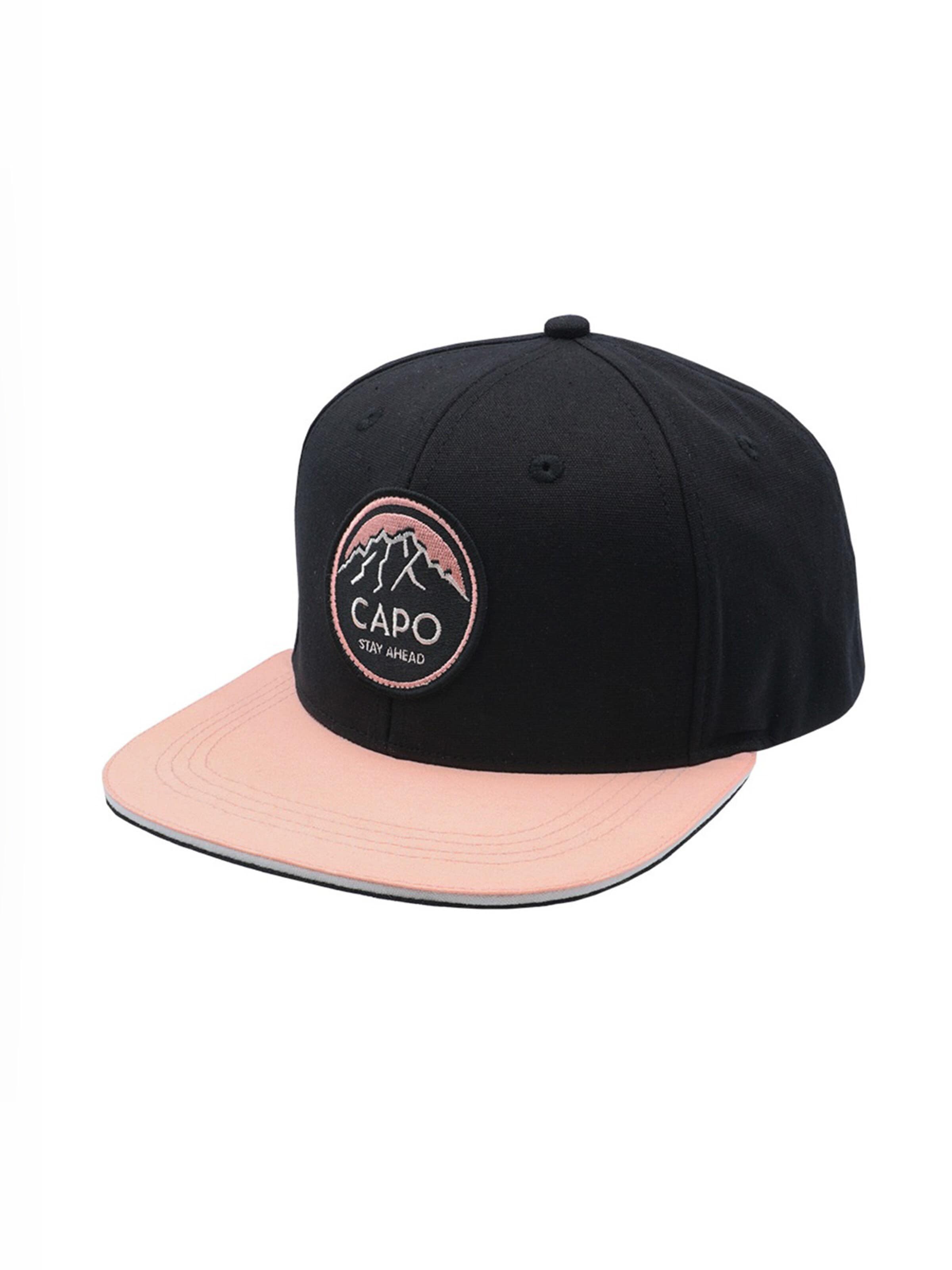 CAPO Cap 'Baseballcap, Label 6-teilig, flaches Dach' in Pink: front