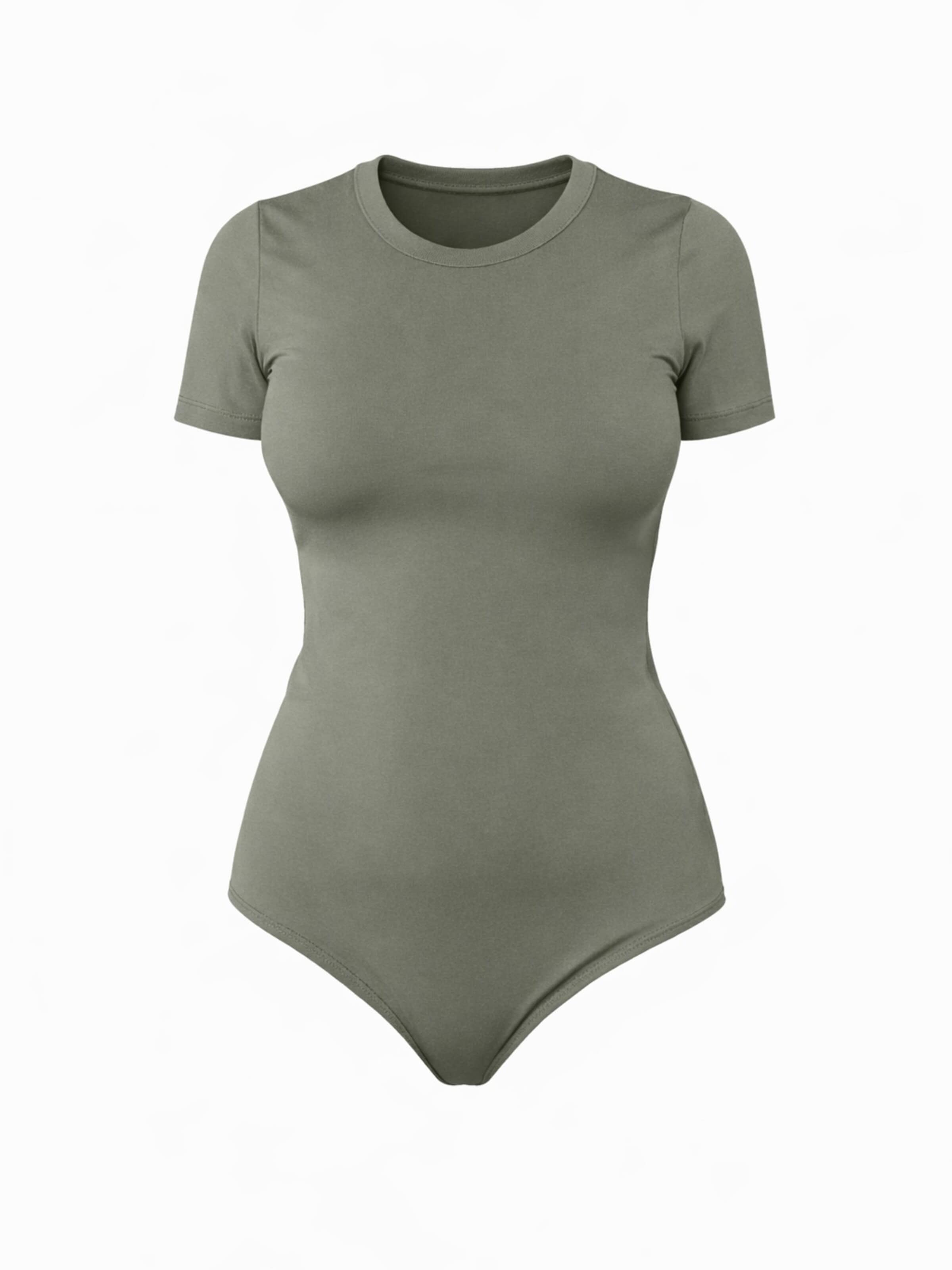 LEAFLETIC - Body 'Leafletic Women’s Short Sleeve Crew Neck Bodysuit' en verde: frente