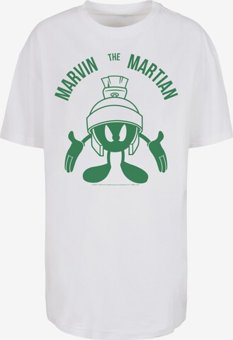 F4NT4STIC Oversized shirt 'Marvin The Martian Large Head' in Wit: voorkant