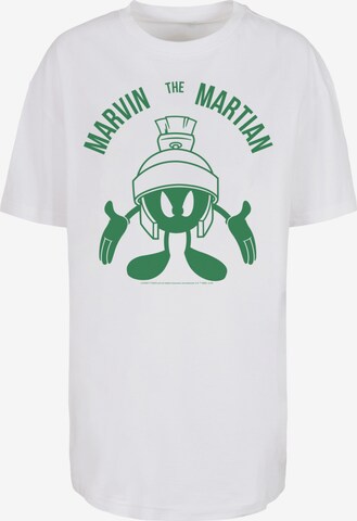 T-shirt oversize 'Marvin The Martian Large Head' F4NT4STIC en blanc : devant