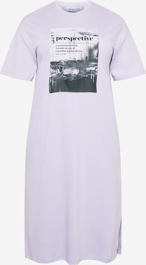 NU-IN Plus Kleid in hellgrau / flieder / schwarz, Produktansicht