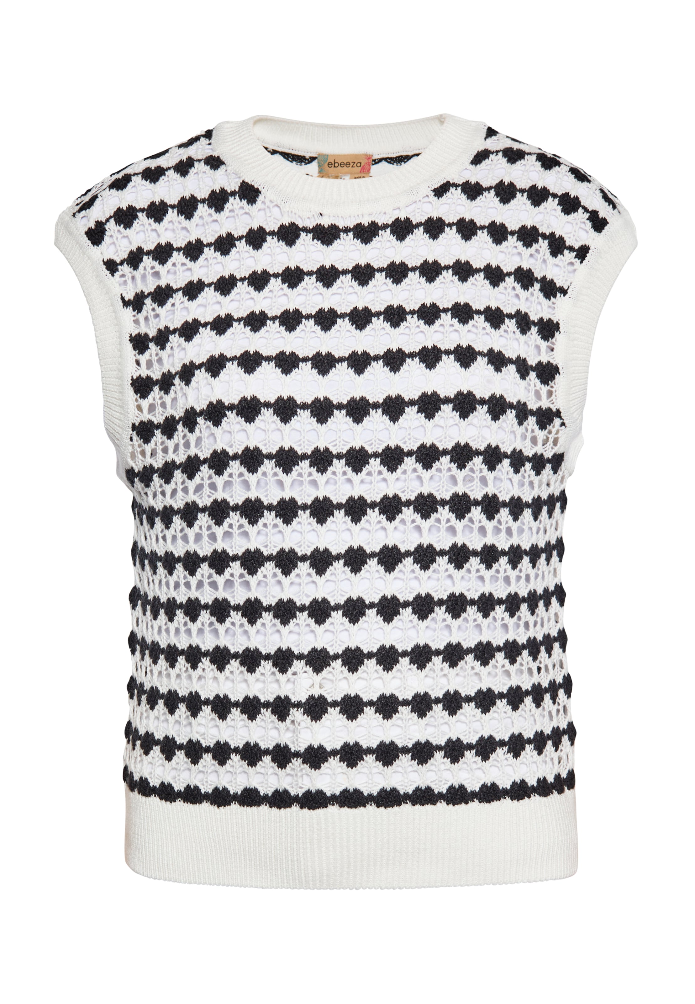 ebeeza Pulover | bela barva: sprednja stran