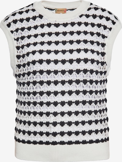 ebeeza Pull-over en noir / blanc, Vue avec produit