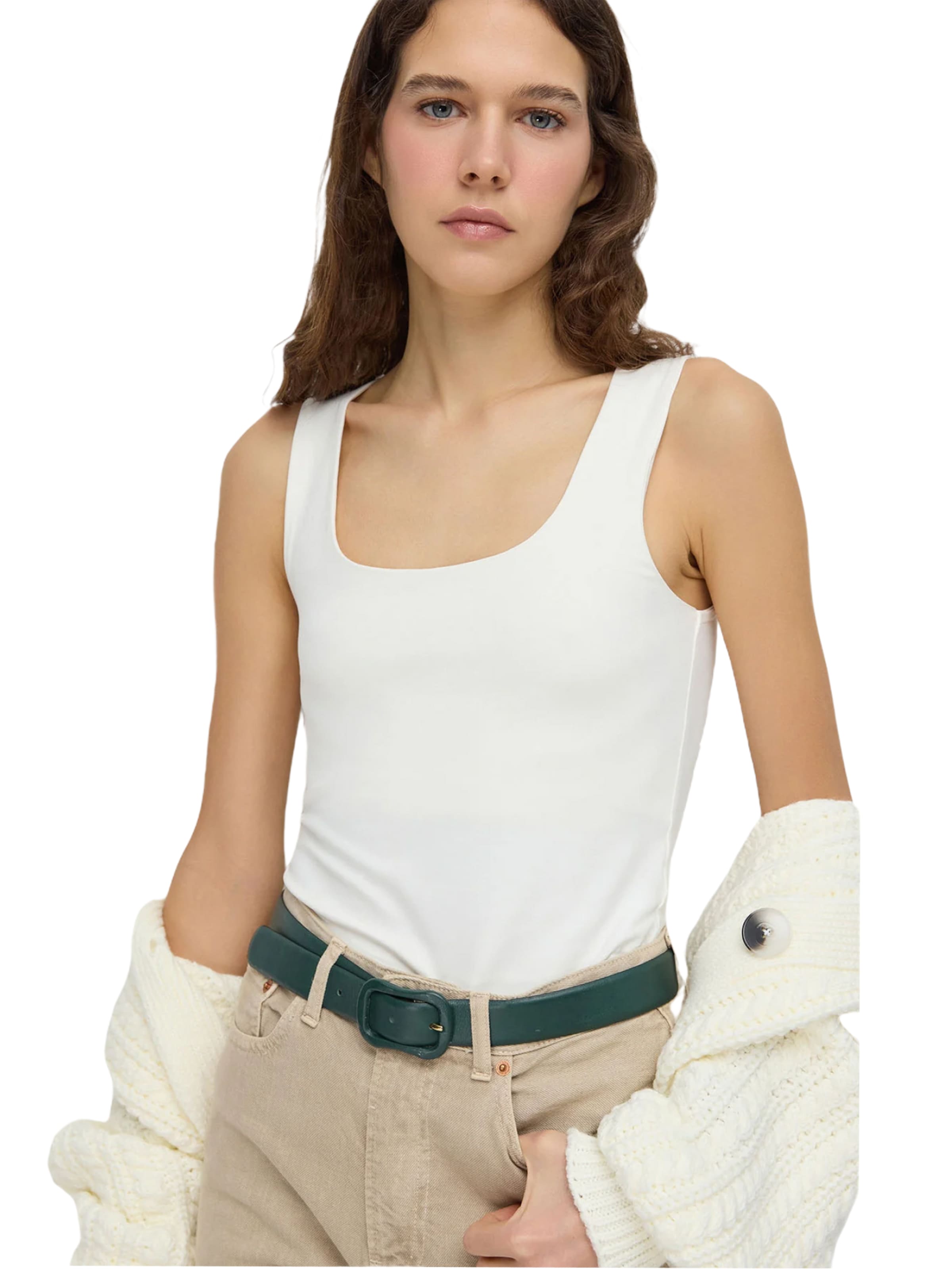 No Matter What Top in Wit: voorkant