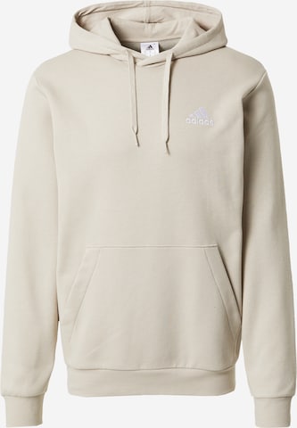 ADIDAS SPORTSWEAR - Sweatshirt de desporto 'Essentials Fleece' em cinzento: frente