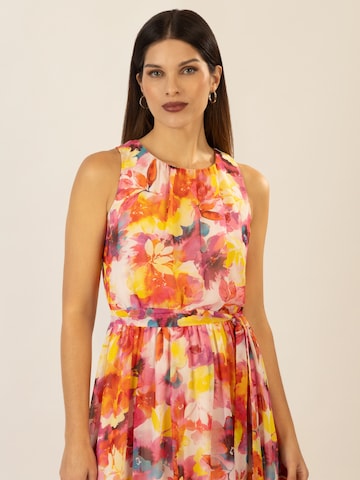 APART langes Chiffonkleid in Mischfarben